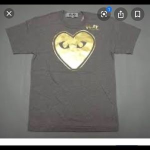 Comme des Garçons grey and gold t-shirt